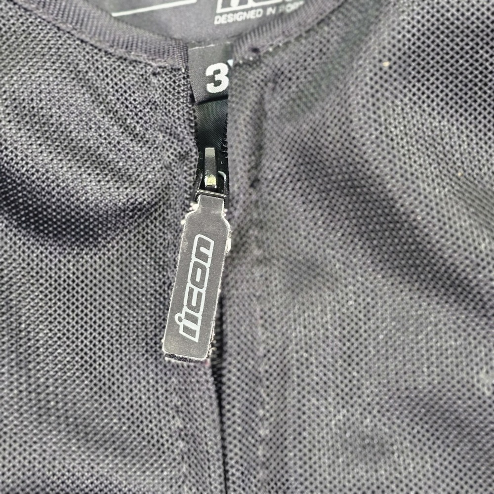 Icon Jacket Mens 3XL Black Hooligan 2 Stealth Motorcycle Textile Padded Armor - Picture 5 of 16